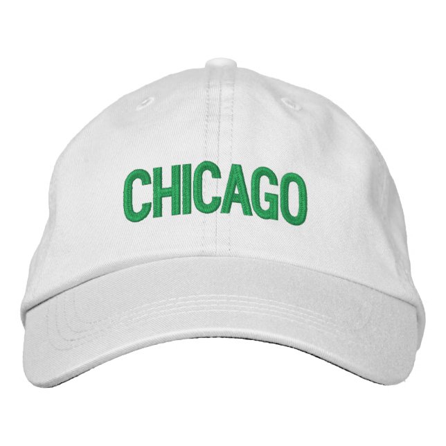 Bordada Gorra Ajustable Personalizada de Chicago (Anverso)