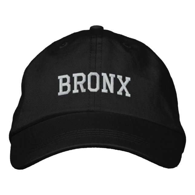 Bordada Gorra Ajustable Personalizada del Bronx (Anverso)