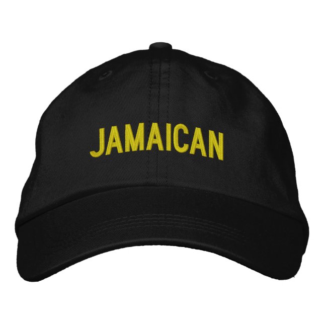 Bordada Gorra Ajustable Personalizada Jamaicana (Anverso)