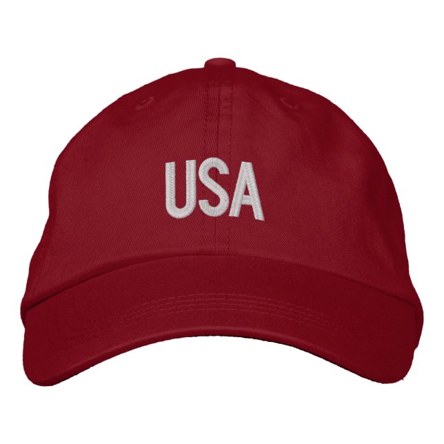 Bordada Gorra Ajustable Personalizada USA (Anverso)