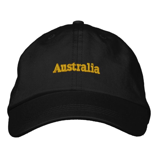 Bordada Gorra ajustable personalizado de Australia (Anverso)