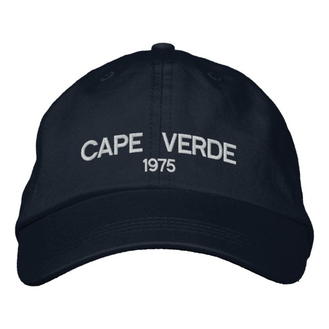 Bordada Gorra ajustable personalizado de Cabo Verde (Anverso)