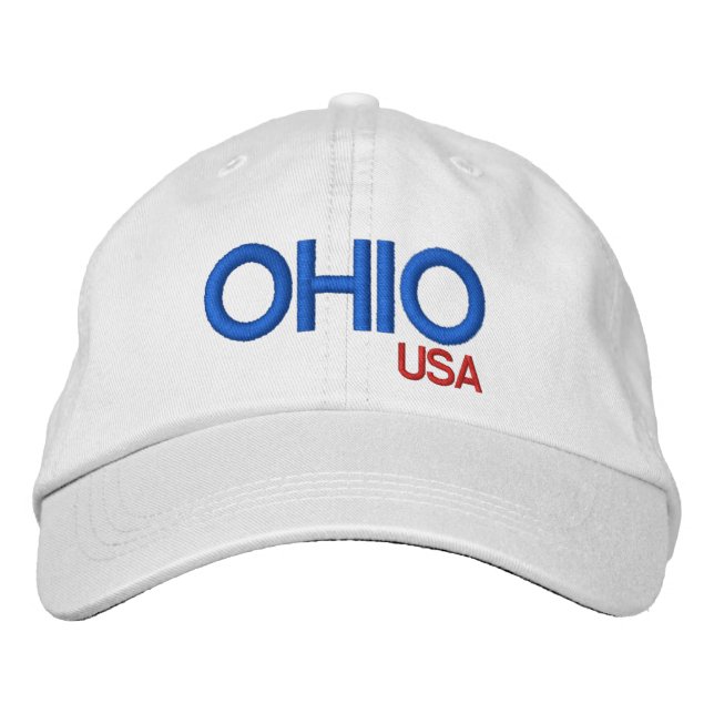 Bordada Gorra ajustable personalizado de Ohio (Anverso)