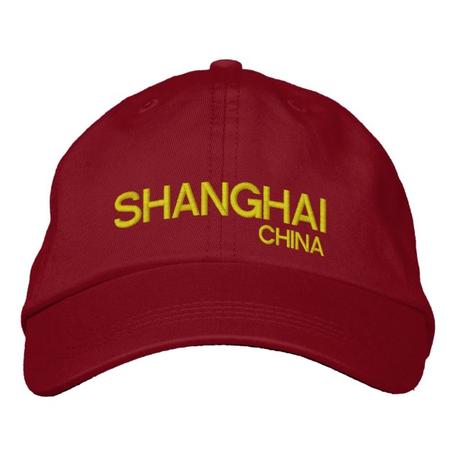 Bordada Gorra ajustable personalizado de Shanghai China (Anverso)