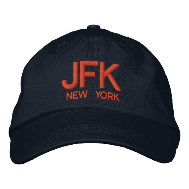 Bordada Gorra ajustable personalizado del aeropuerto JFK (Anverso)