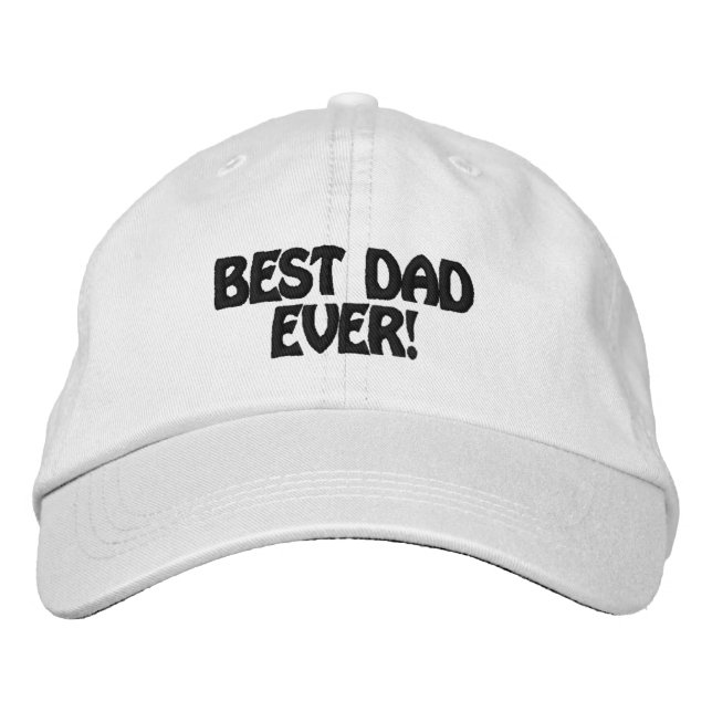 Bordada Gorra ajustable personalizado mejor padre nunca (Anverso)