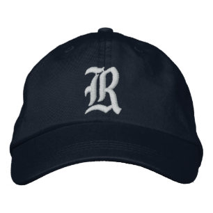 Bordada gorra ajustable personalizado "R"