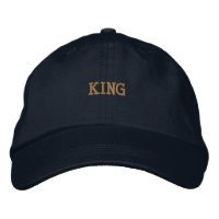 Gorra ajustable Premium KING azul marino lisa para