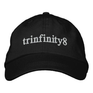 Bordada Gorra ajustable Trinfinity8 con letras blancas