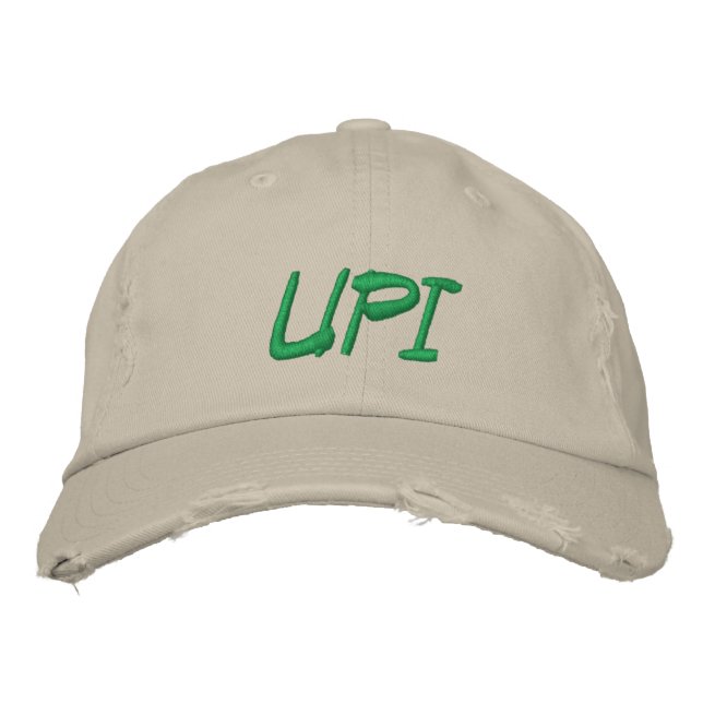 Bordada Gorra ajustable UPI Torn antiguo (Anverso)