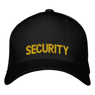 Bordada Gorra amarillo y negro de seguridad