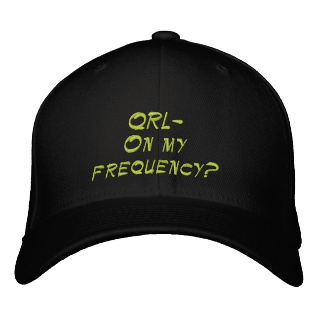 Bordada Gorra Amateur Radio QRL (Anverso)