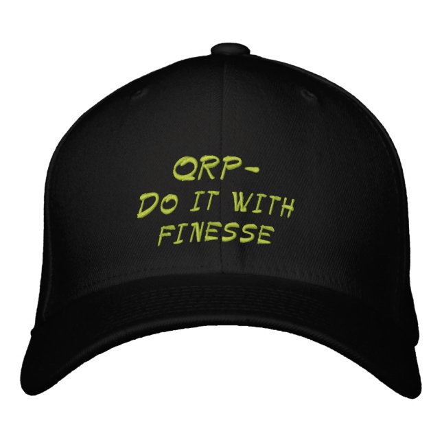 Bordada Gorra Amateur Radio QRP Finesse (Anverso)