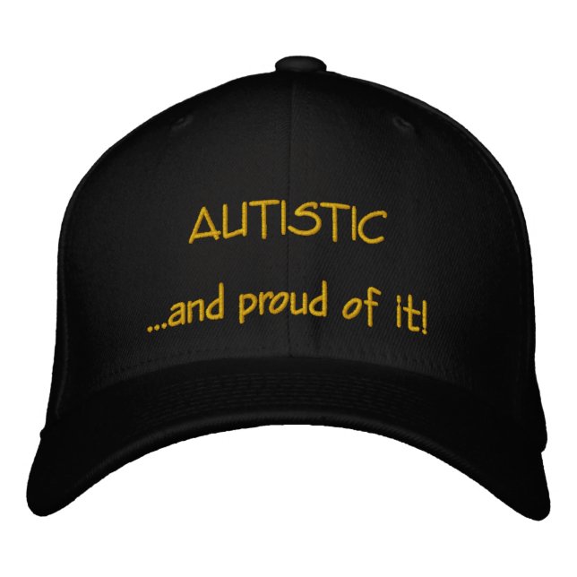 Bordada Gorra autista y orgulloso (Anverso)