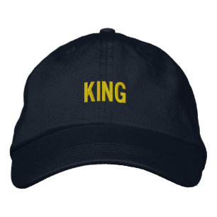 Bordada Gorra azul ajustable de estilo KING bordado person