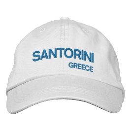 Bordada Gorra azul y blanco de Santorini Island Grecia