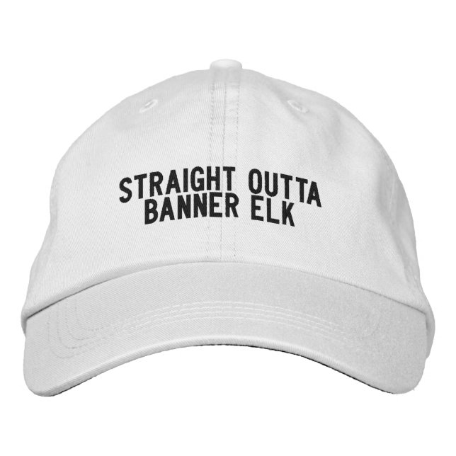 Bordada Gorra Banner Elk Carolina del Norte (Anverso)