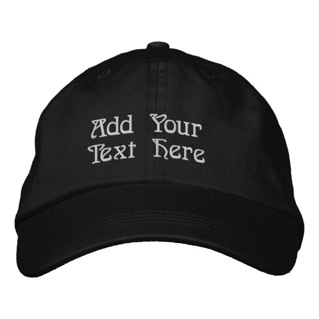 Bordada Gorra Bordada, Agrega tu Texto (Anverso)