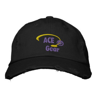 Bordada Gorra bordado con arcos de hielo morado y amarillo