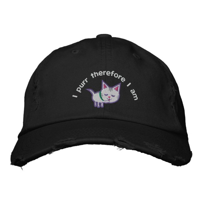 Bordada Gorra bordado de Cat Lover (Anverso)