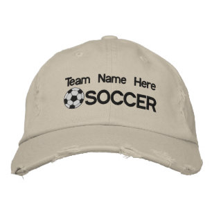 Bordada Gorra bordado de fútbol personalizado