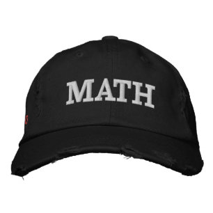 Bordada Gorra bordado de la "MATEMÁTICAS"