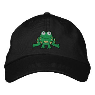 Bordada Gorra bordado de rana