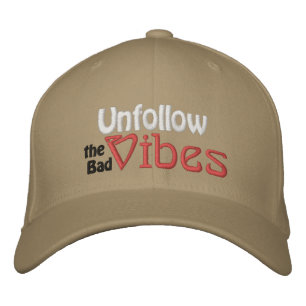 Bordada Gorra bordado deja de seguir las malas vibraciones