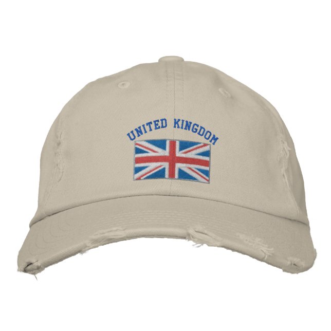 Bordada Gorra bordado del Reino Unido (Anverso)