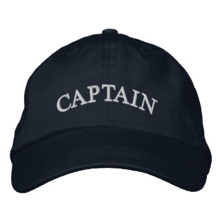 Bordada Gorra bordado en azul de la Marina Capitán
