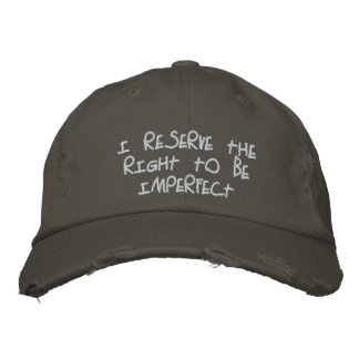Bordada Gorra bordado imperfecto con una gorra de béisbol
