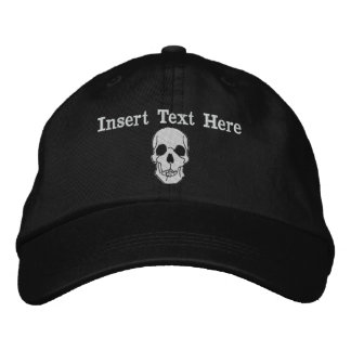 Bordada Gorra Borrador de cráneo