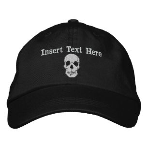 Bordada Gorra Borrador de cráneo