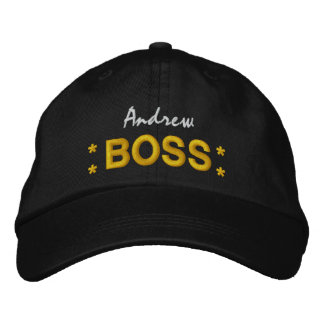 Bordada Gorra BOSS con estrellas y nombre personalizado V0