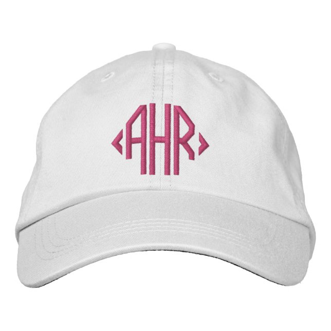 Bordada Gorra clásica con bordado monograma (Anverso)