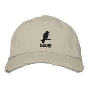 Bordada Gorra con barrena de cuervo negro