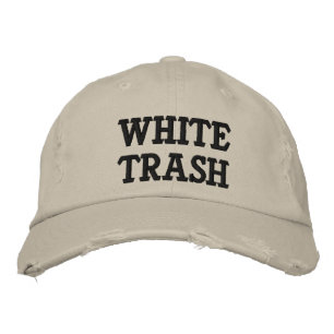 Bordada Gorra con barrido de basura blanca