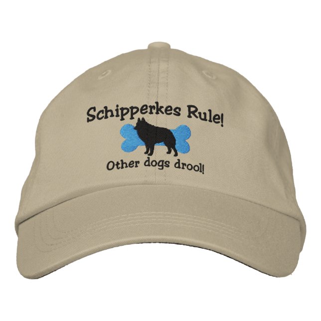 Bordada Gorra con barrido de la regla de Schipperkes (Anverso)