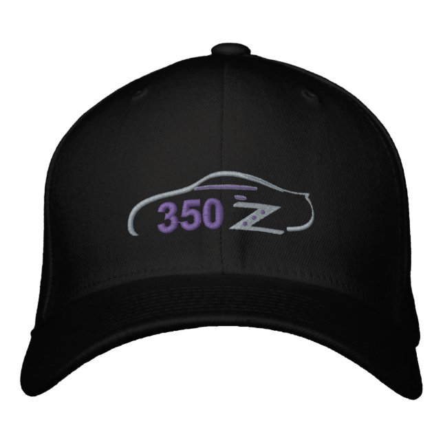 Bordada gorra con bordado de contorno de coche 350Z (Anverso)