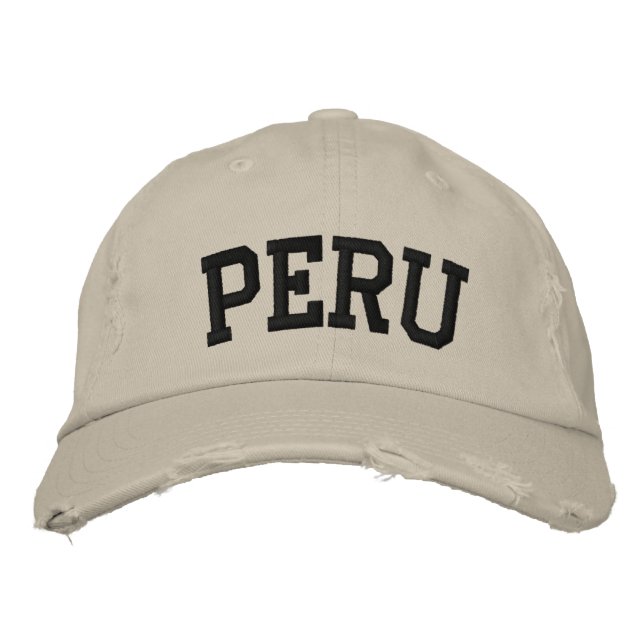 Bordada Gorra con bordado de Perú (Anverso)