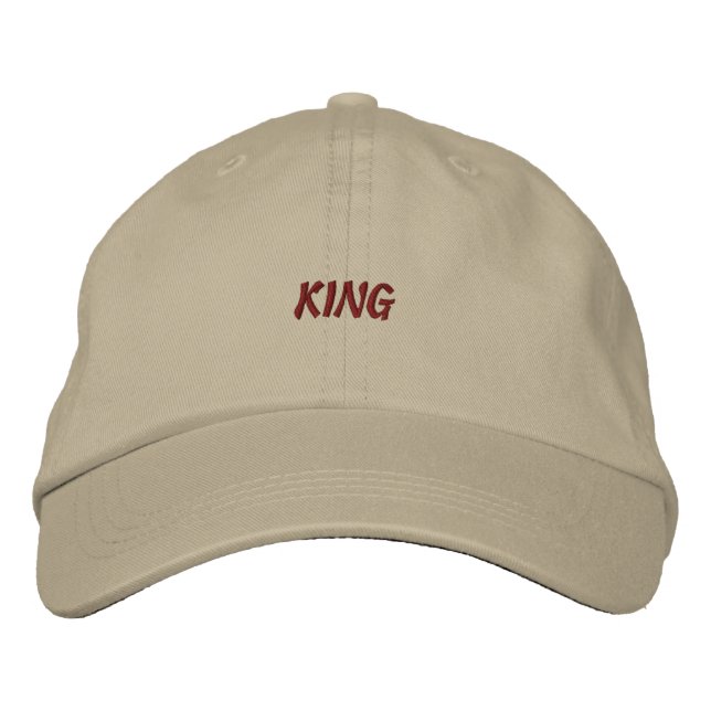 Bordada Gorra con el nombre KING impreso y bordado - Gorra (Anverso)