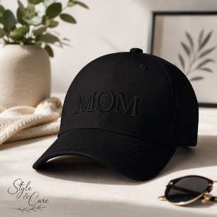 Bordada Gorra con Letra MOM – Estilo Sencillo Bordado