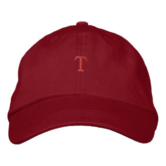 Bordada Gorra con monograma de letra T símbolo inicial bor