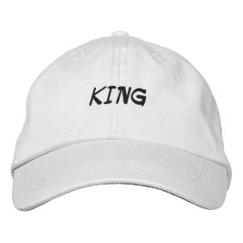 Bordada Gorra con texto impreso KING Nombre Bordado Gorra