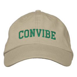 Bordada Gorra Convibe - Verde sobre lienzo