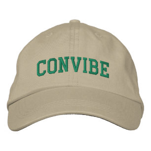Bordada Gorra Convibe - Verde sobre lienzo