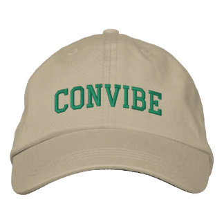 Bordada Gorra Convibe - Verde sobre lienzo