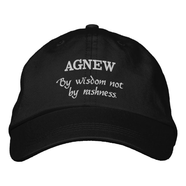 Bordada Gorra de Agnew Clan Motto Embroidered (Anverso)