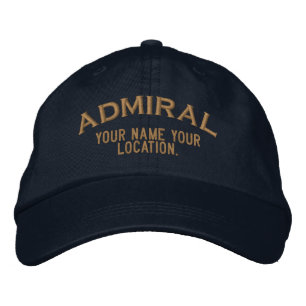 Bordada Gorra de Almirante del Mar Personalizada