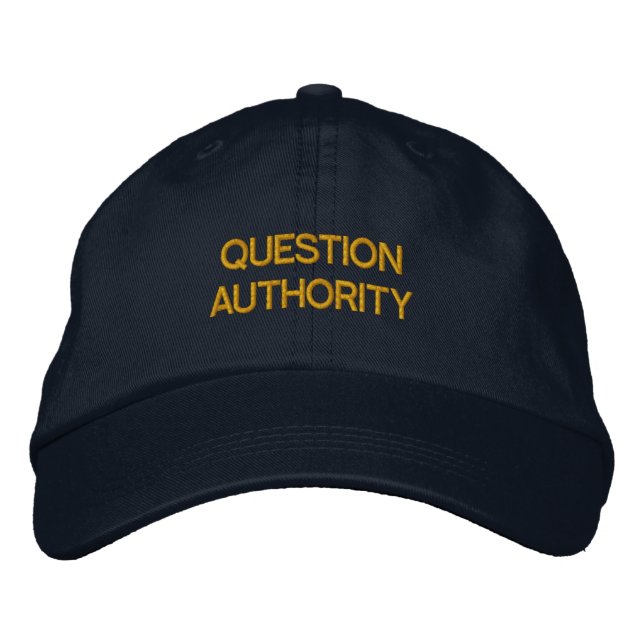 BORDADA GORRA DE AUTORIDAD DE PREGUNTA (Anverso)